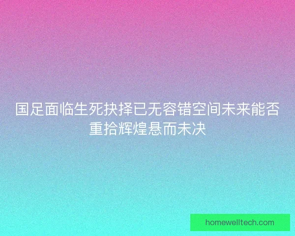 国足面临生死抉择已无容错空间未来能否重拾辉煌悬而未决